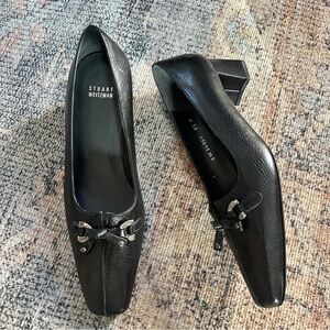 Stuart Weitzman Black Bow Heels sz 8.5